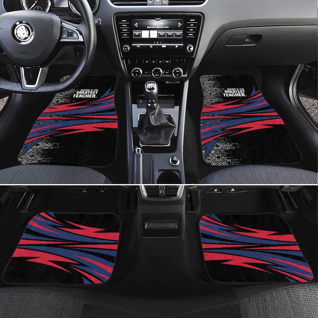 George Washington Carver Car Mats with Tree Portrait Illustration, Nature Is the Greatest Teacher Quote - Wonder Print Shop