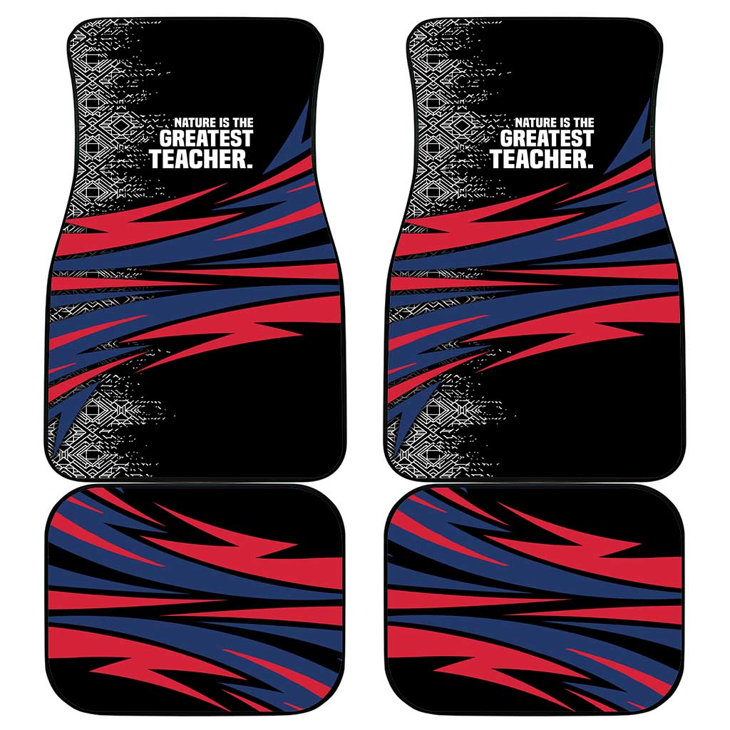 George Washington Carver Car Mats with Tree Portrait Illustration, Nature Is the Greatest Teacher Quote - Wonder Print Shop