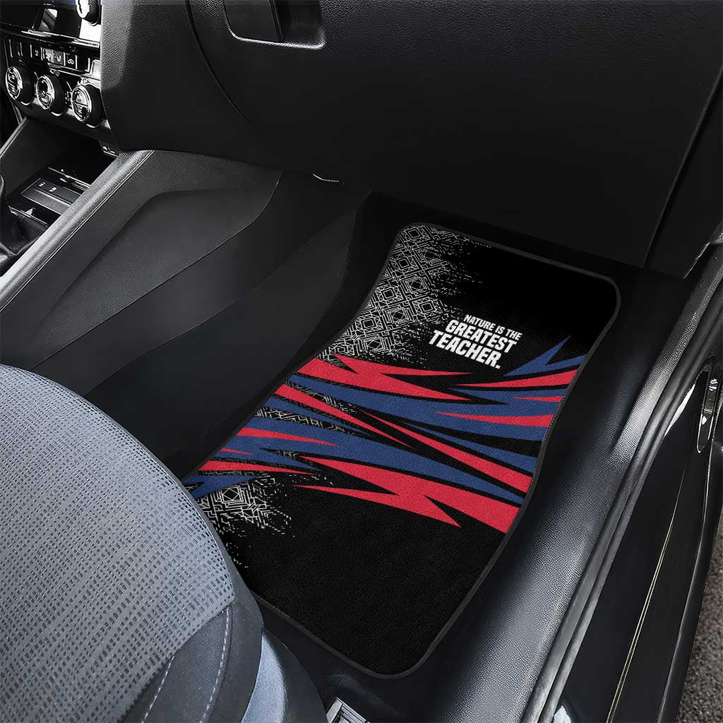 George Washington Carver Car Mats with Tree Portrait Illustration, Nature Is the Greatest Teacher Quote - Wonder Print Shop