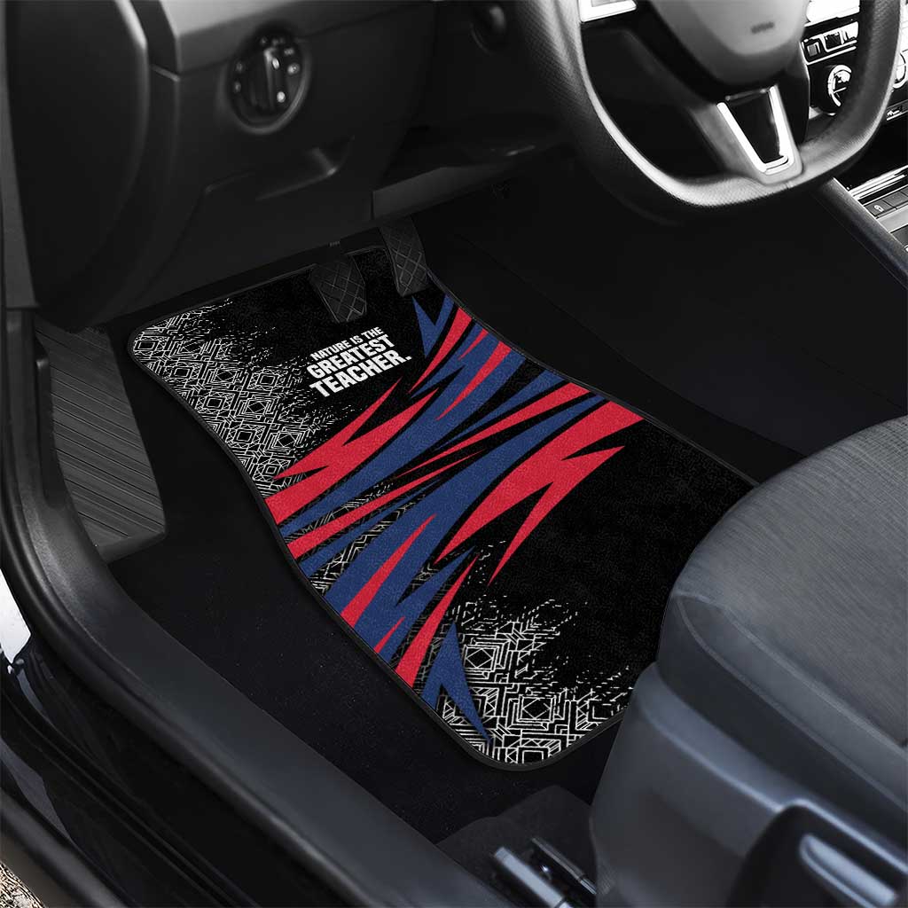 George Washington Carver Car Mats with Tree Portrait Illustration, Nature Is the Greatest Teacher Quote - Wonder Print Shop