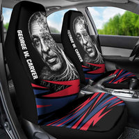 George Washington Carver Car Seat Cover with Tree Portrait Illustration, Nature Is the Greatest Teacher Quote - Wonder Print Shop