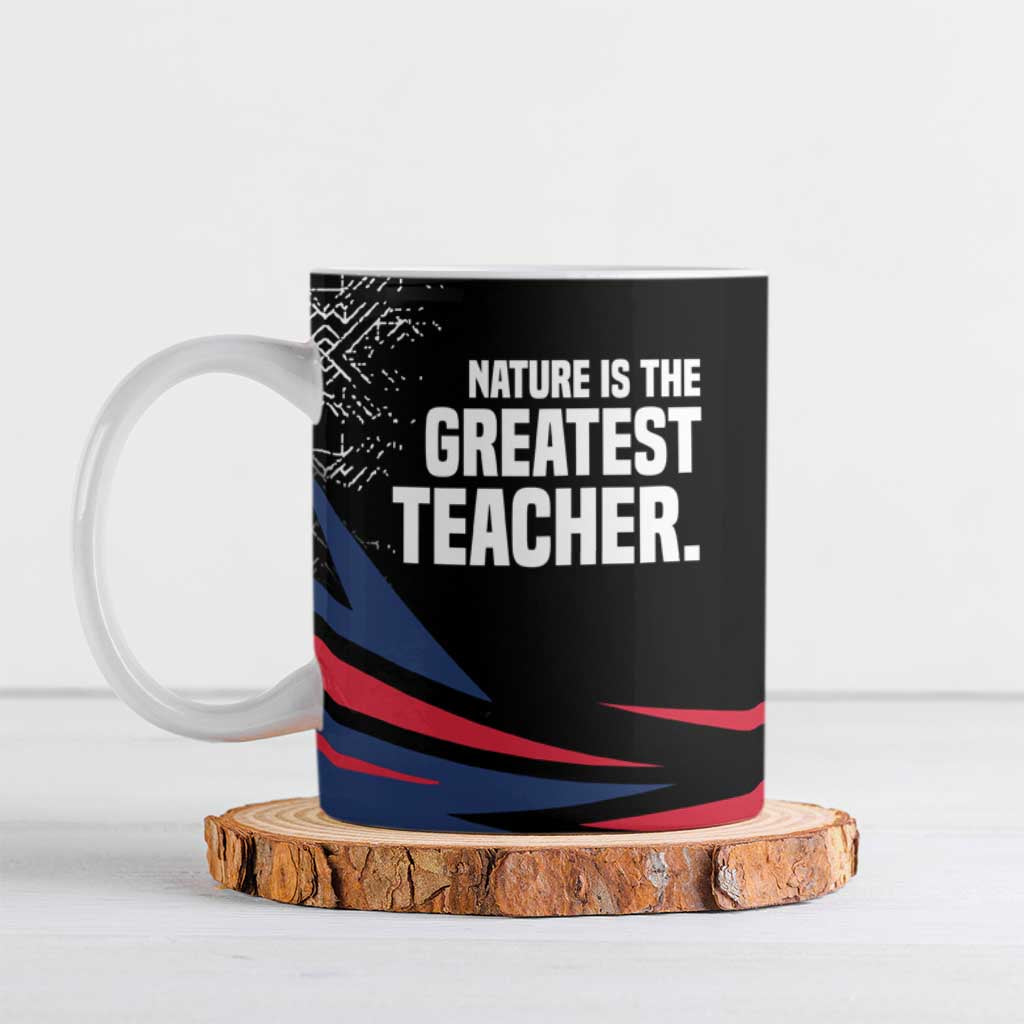 George Washington Carver Ceramic Mug with Tree Portrait Illustration, Nature Is the Greatest Teacher Quote - Wonder Print Shop