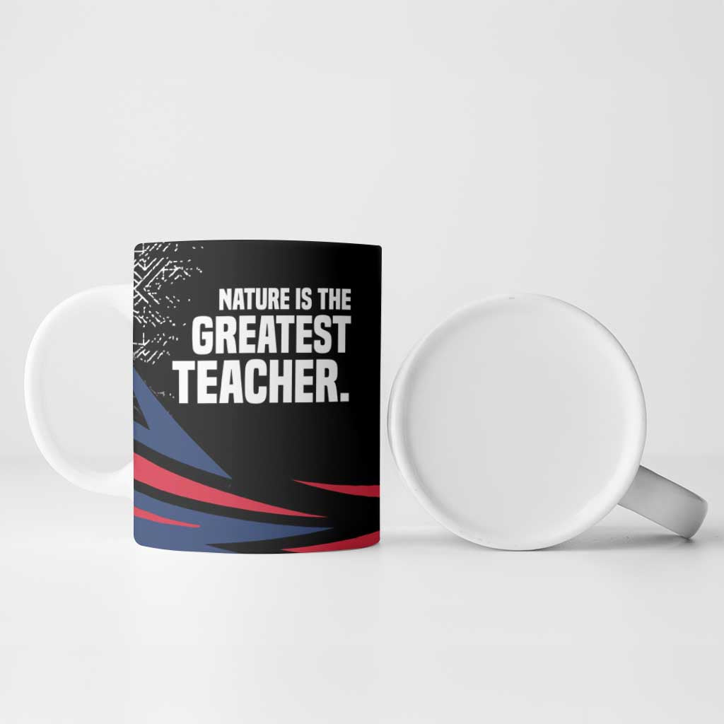 George Washington Carver Ceramic Mug with Tree Portrait Illustration, Nature Is the Greatest Teacher Quote - Wonder Print Shop