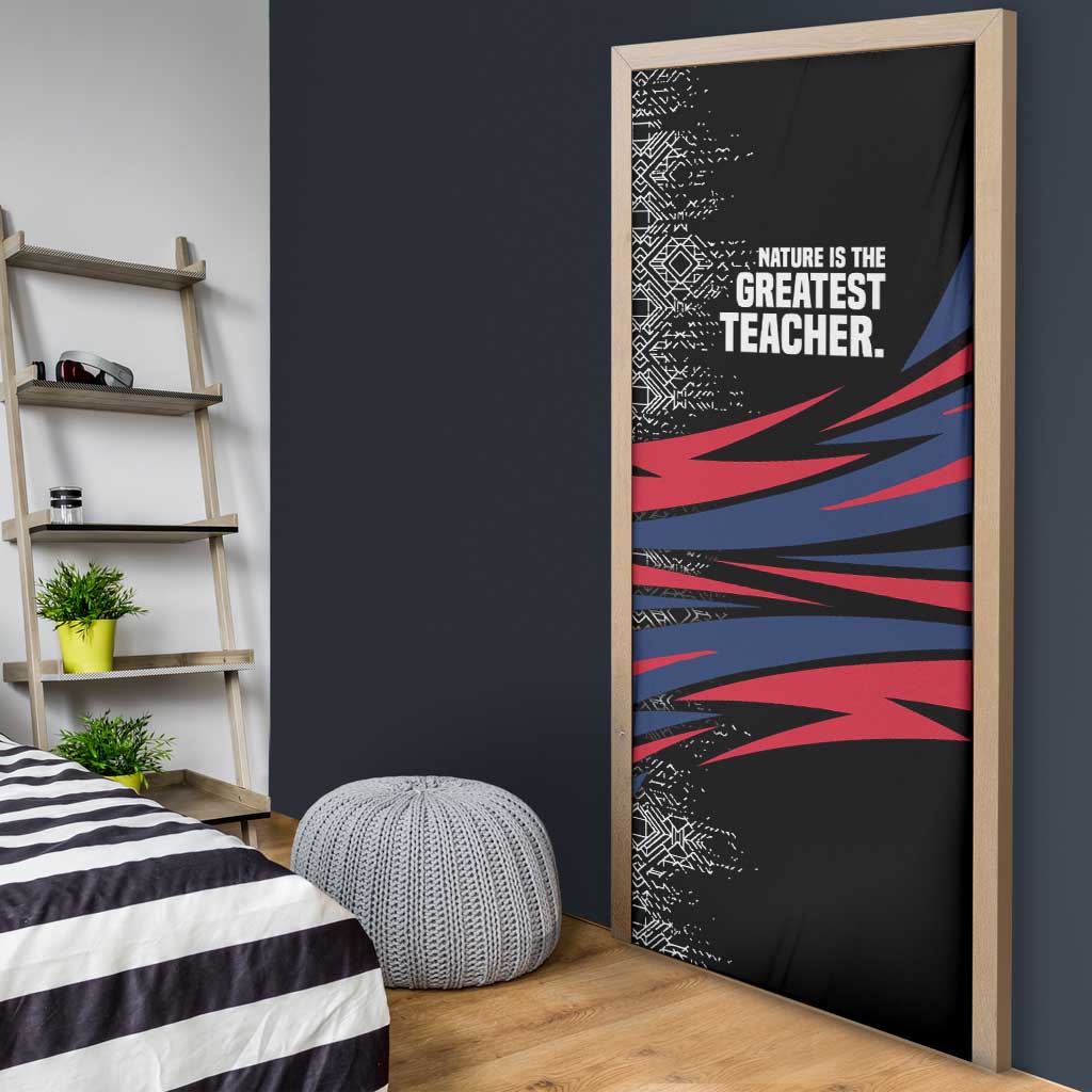 George Washington Carver Door Cover with Tree Portrait Illustration, Nature Is the Greatest Teacher Quote - Wonder Print Shop