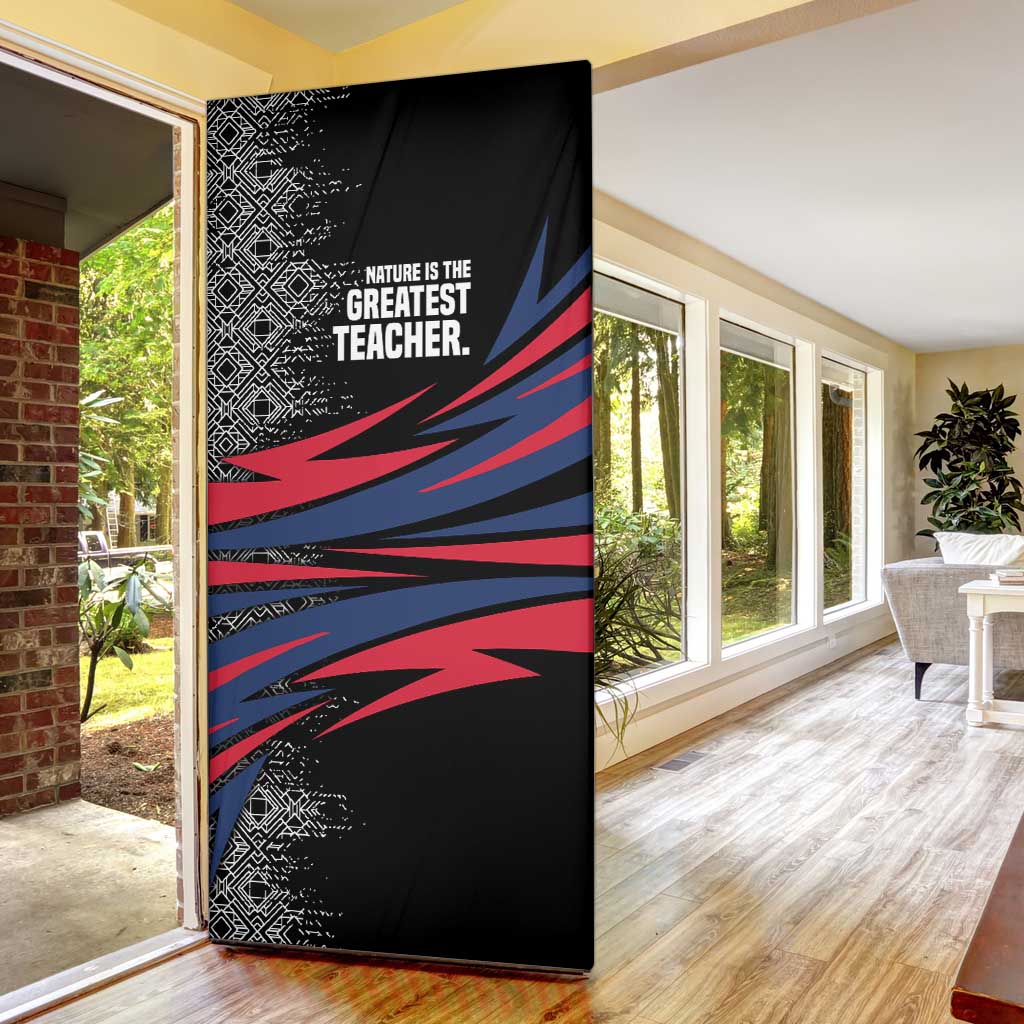 George Washington Carver Door Cover with Tree Portrait Illustration, Nature Is the Greatest Teacher Quote - Wonder Print Shop