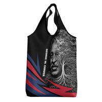 George Washington Carver Grocery Bag with Tree Portrait Illustration, Nature Is the Greatest Teacher Quote - Wonder Print Shop
