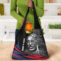 George Washington Carver Grocery Bag with Tree Portrait Illustration, Nature Is the Greatest Teacher Quote - Wonder Print Shop
