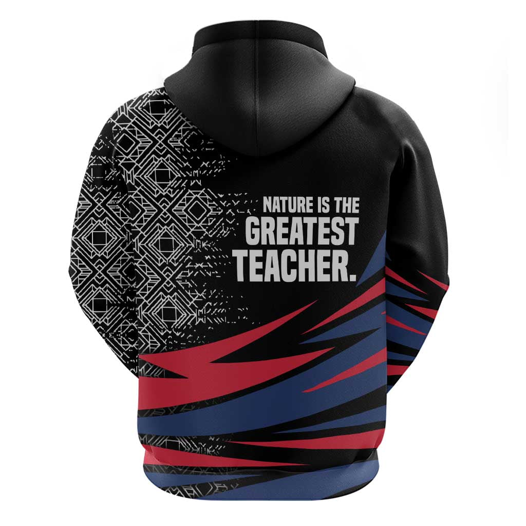 George Washington Carver Hoodie with Tree Portrait Illustration, Nature Is the Greatest Teacher Quote - Wonder Print Shop