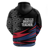George Washington Carver Hoodie with Tree Portrait Illustration, Nature Is the Greatest Teacher Quote - Wonder Print Shop