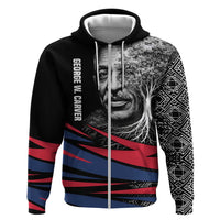 George Washington Carver Hoodie with Tree Portrait Illustration, Nature Is the Greatest Teacher Quote - Wonder Print Shop