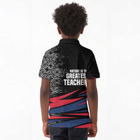 George Washington Carver Kid Polo Shirt with Tree Portrait Illustration, Nature Is the Greatest Teacher Quote - Wonder Print Shop