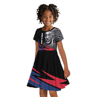 George Washington Carver Kid Short Sleeve Dress with Tree Portrait Illustration, Nature Is the Greatest Teacher Quote - Wonder Print Shop
