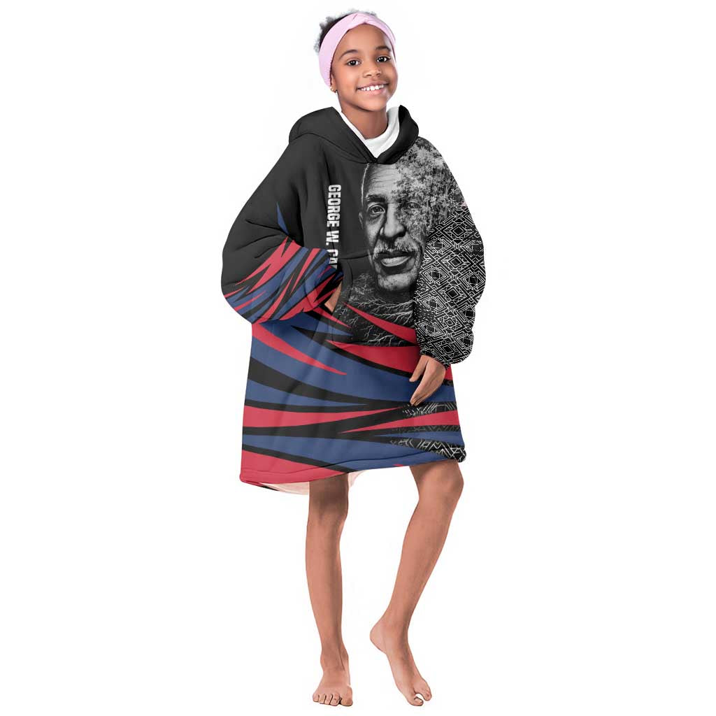 George Washington Carver Kid Wearable Blanket Hoodie with Tree Portrait Illustration, Nature Is the Greatest Teacher Quote - Wonder Print Shop