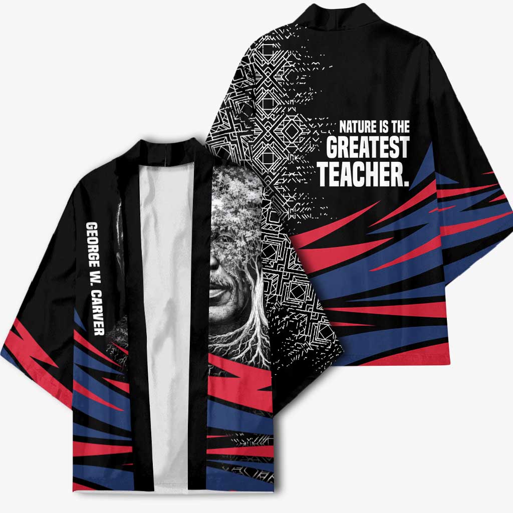 George Washington Carver Kimono with Tree Portrait Illustration, Nature Is the Greatest Teacher Quote - Wonder Print Shop