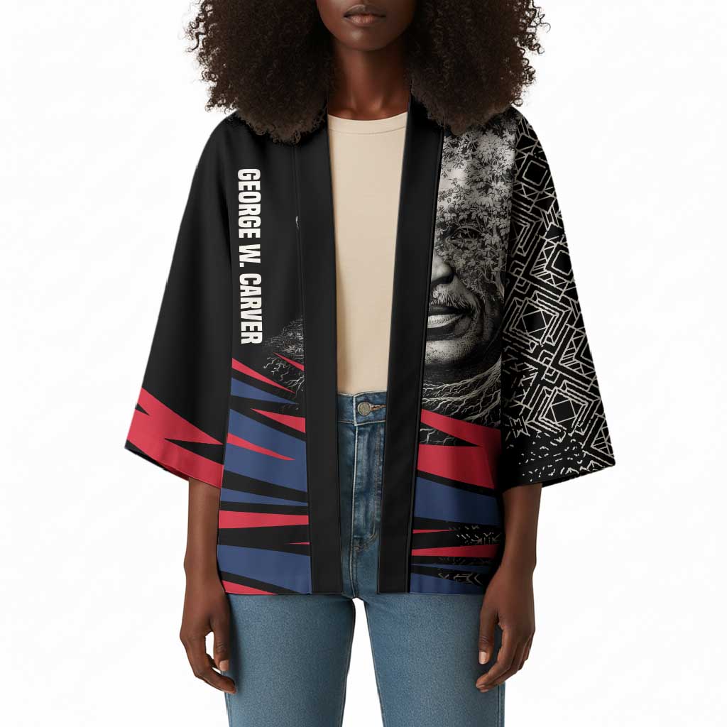 George Washington Carver Kimono with Tree Portrait Illustration, Nature Is the Greatest Teacher Quote - Wonder Print Shop
