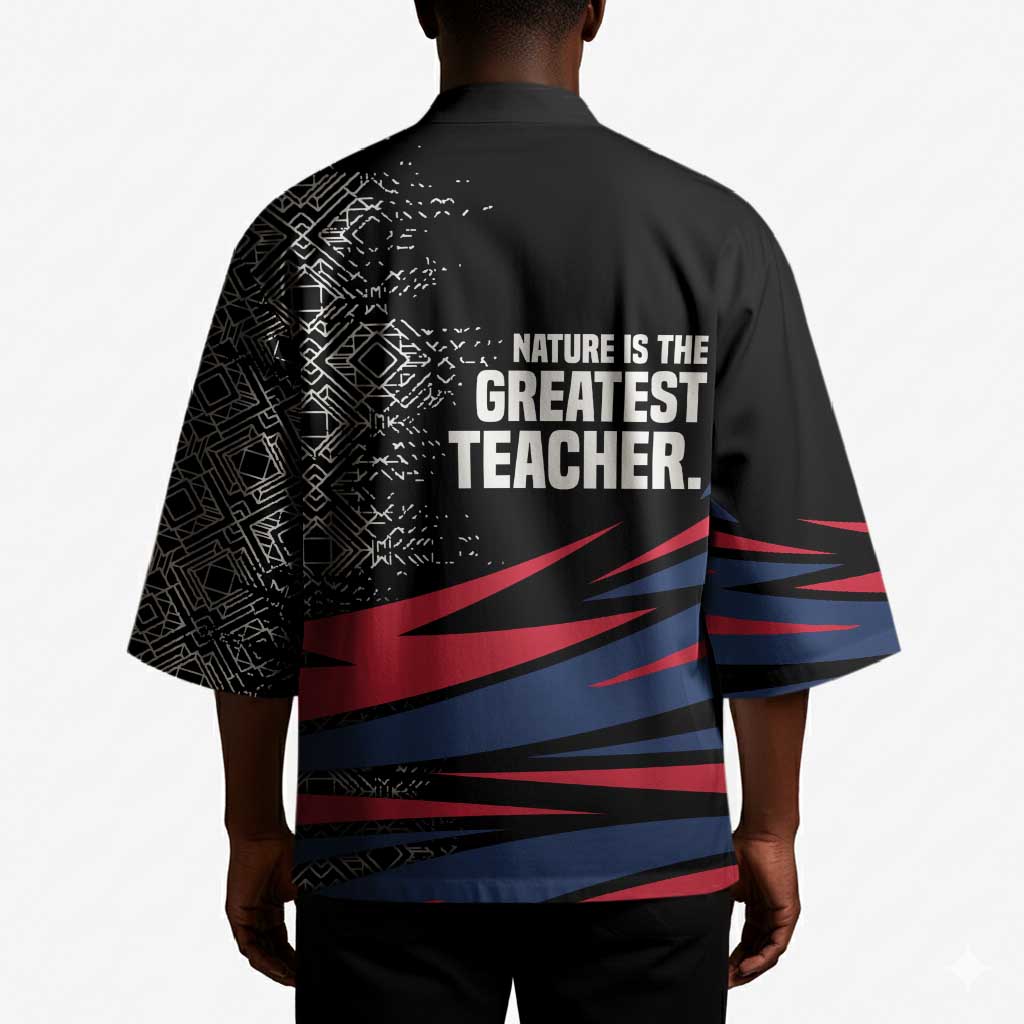 George Washington Carver Kimono with Tree Portrait Illustration, Nature Is the Greatest Teacher Quote - Wonder Print Shop