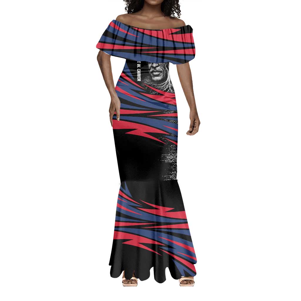 George Washington Carver Mermaid Dress with Tree Portrait Illustration, Nature Is the Greatest Teacher Quote - Wonder Print Shop