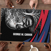 George Washington Carver Puzzle with Tree Portrait Illustration, Nature Is the Greatest Teacher Quote - Wonder Print Shop