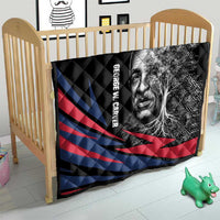 George Washington Carver Quilt with Tree Portrait Illustration, Nature Is the Greatest Teacher Quote - Wonder Print Shop