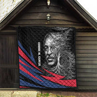 George Washington Carver Quilt with Tree Portrait Illustration, Nature Is the Greatest Teacher Quote - Wonder Print Shop