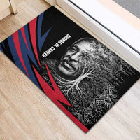 George Washington Carver Rubber Doormat with Tree Portrait Illustration, Nature Is the Greatest Teacher Quote - Wonder Print Shop