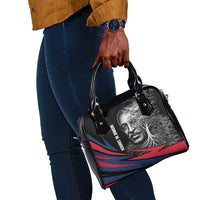 George Washington Carver Shoulder Handbag with Tree Portrait Illustration, Nature Is the Greatest Teacher Quote - Wonder Print Shop