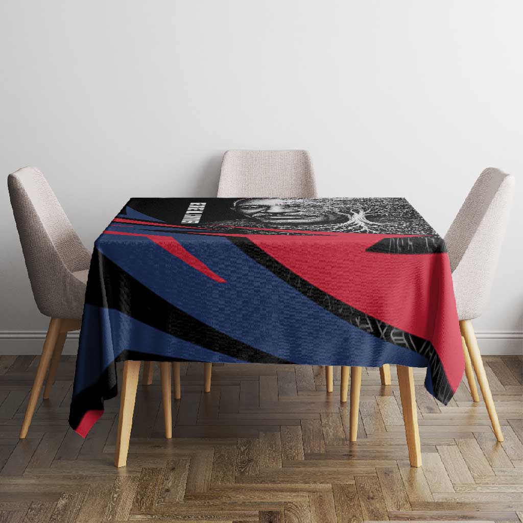 George Washington Carver Tablecloth with Tree Portrait Illustration, Nature Is the Greatest Teacher Quote - Wonder Print Shop