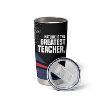 George Washington Carver Tumbler Cup with Tree Portrait Illustration, Nature Is the Greatest Teacher Quote - Wonder Print Shop