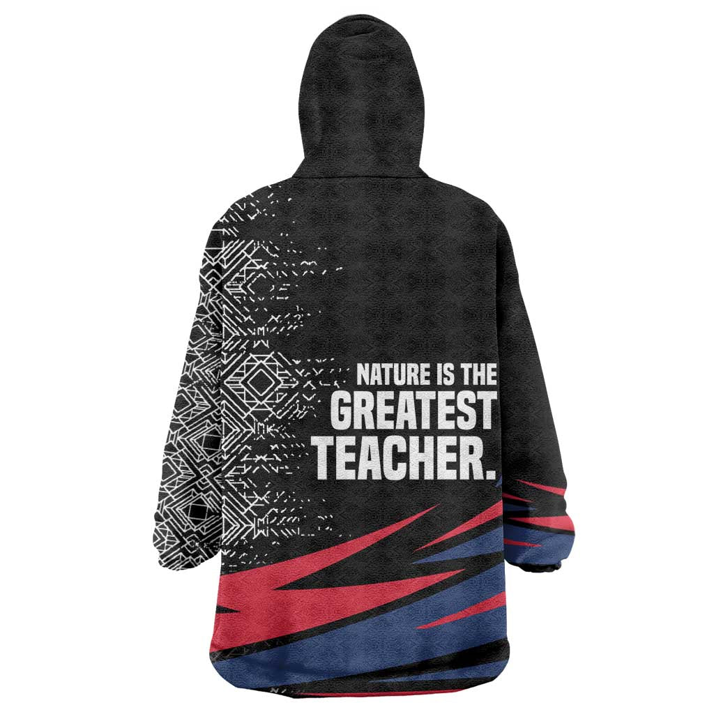 George Washington Carver Wearable Blanket Hoodie with Tree Portrait Illustration, Nature Is the Greatest Teacher Quote - Wonder Print Shop