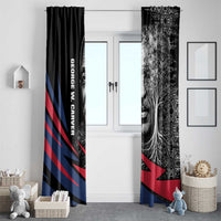 George Washington Carver Window Curtain with Tree Portrait Illustration, Nature Is the Greatest Teacher Quote - Wonder Print Shop