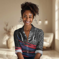 George Washington Carver Women Casual Shirt with Tree Portrait Illustration, Nature Is the Greatest Teacher Quote - Wonder Print Shop
