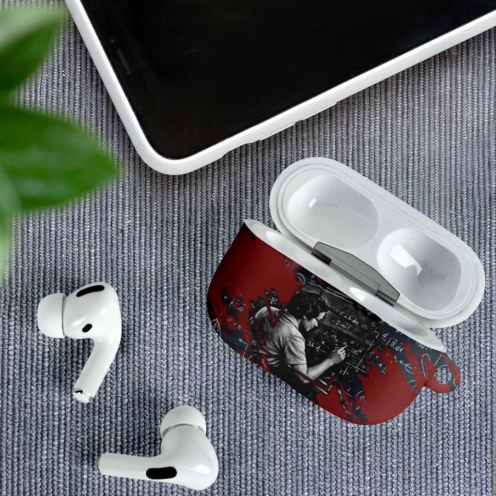 Katherine Johnson AirPods Case with Chalkboard Math Scene, Verify the Numbers Quote and Space Orbit - Wonder Print Shop