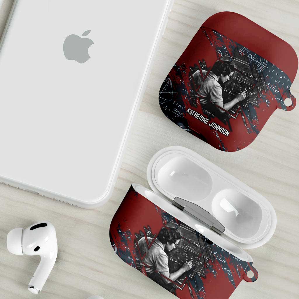 Katherine Johnson AirPods Case with Chalkboard Math Scene, Verify the Numbers Quote and Space Orbit - Wonder Print Shop