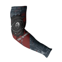 Katherine Johnson Arm Sleeves with Chalkboard Math Scene, Verify the Numbers Quote and Space Orbit - Wonder Print Shop