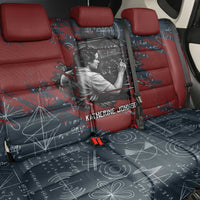 Katherine Johnson Back Car Seat Cover with Chalkboard Math Scene, Verify the Numbers Quote and Space Orbit - Wonder Print Shop