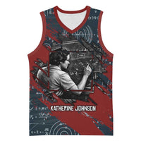 Katherine Johnson Basketball Jersey with Chalkboard Math Scene, Verify the Numbers Quote and Space Orbit - Wonder Print Shop