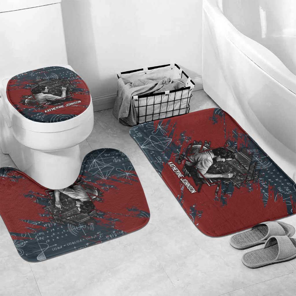 Katherine Johnson Bathroom Set with Chalkboard Math Scene, Verify the Numbers Quote and Space Orbit - Wonder Print Shop