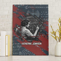 Katherine Johnson Canvas Wall Art with Chalkboard Math Scene, Verify the Numbers Quote and Space Orbit - Wonder Print Shop