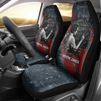 Katherine Johnson Car Seat Cover with Chalkboard Math Scene, Verify the Numbers Quote and Space Orbit - Wonder Print Shop