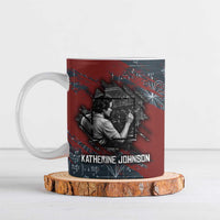 Katherine Johnson Ceramic Mug with Chalkboard Math Scene, Verify the Numbers Quote and Space Orbit - Wonder Print Shop