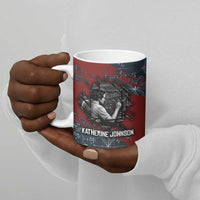 Katherine Johnson Ceramic Mug with Chalkboard Math Scene, Verify the Numbers Quote and Space Orbit - Wonder Print Shop