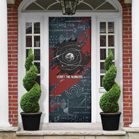 Katherine Johnson Door Cover with Chalkboard Math Scene, Verify the Numbers Quote and Space Orbit - Wonder Print Shop