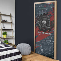 Katherine Johnson Door Cover with Chalkboard Math Scene, Verify the Numbers Quote and Space Orbit - Wonder Print Shop