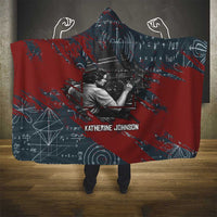 Katherine Johnson Hooded Blanket with Chalkboard Math Scene, Verify the Numbers Quote and Space Orbit - Wonder Print Shop