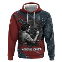 Katherine Johnson Hoodie with Chalkboard Math Scene, Verify the Numbers Quote and Space Orbit - Wonder Print Shop