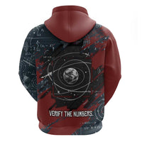 Katherine Johnson Hoodie with Chalkboard Math Scene, Verify the Numbers Quote and Space Orbit - Wonder Print Shop