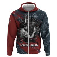 Katherine Johnson Hoodie with Chalkboard Math Scene, Verify the Numbers Quote and Space Orbit - Wonder Print Shop