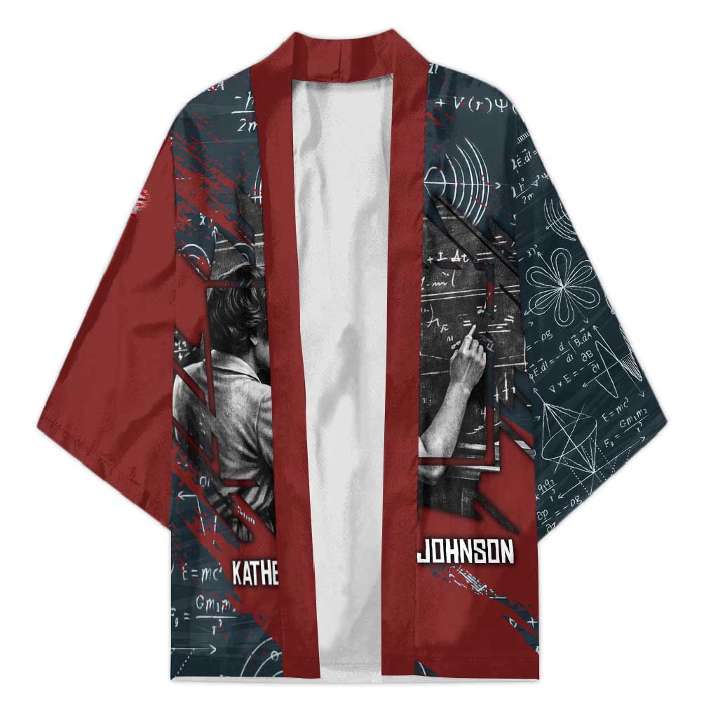 Katherine Johnson Kimono with Chalkboard Math Scene, Verify the Numbers Quote and Space Orbit - Wonder Print Shop