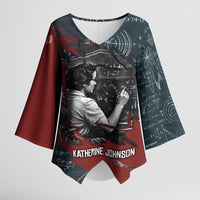 Katherine Johnson Kimono Sleeve Blouse with Chalkboard Math Scene, Verify the Numbers Quote and Space Orbit - Wonder Print Shop