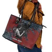 Katherine Johnson Leather Tote Bag with Chalkboard Math Scene, Verify the Numbers Quote and Space Orbit - Wonder Print Shop